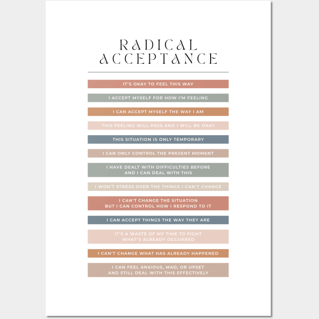 Radical Acceptance - DBT Wall Art by BeKindToYourMind